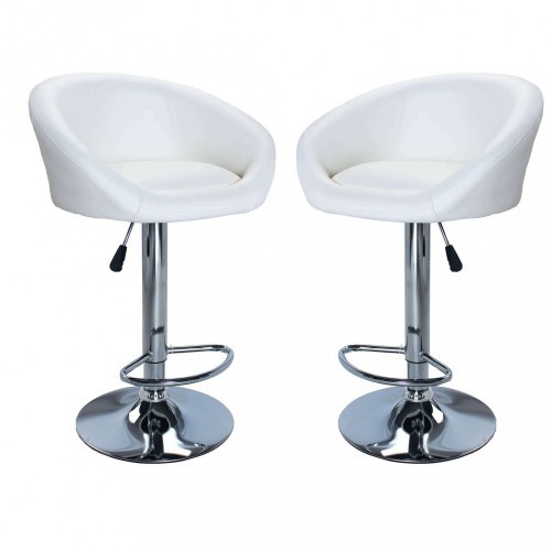 Set sgabelli girevoli bianco - 2,